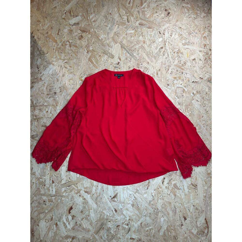 I.N.C International Concept Women’s Red Long Sleeve Blouse Sz XL